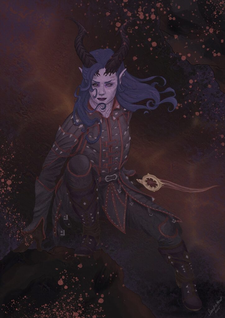 Baldurs Gate 3 dark urge Tav: Ranger Tiefling 